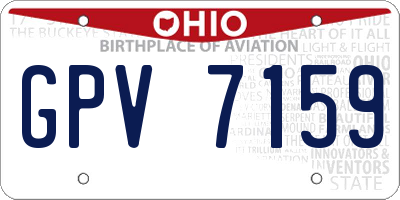 OH license plate GPV7159