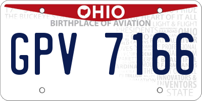 OH license plate GPV7166