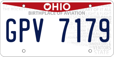OH license plate GPV7179