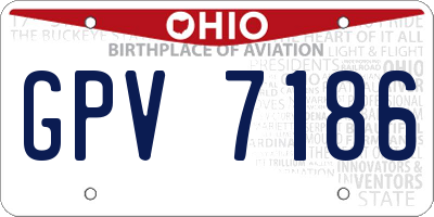 OH license plate GPV7186