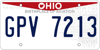 OH license plate GPV7213