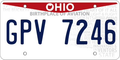 OH license plate GPV7246