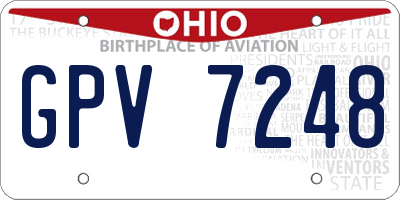 OH license plate GPV7248
