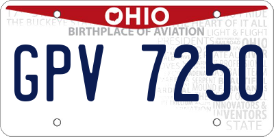 OH license plate GPV7250