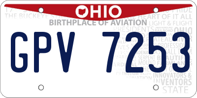 OH license plate GPV7253