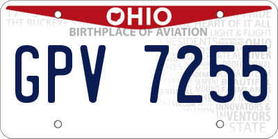 OH license plate GPV7255