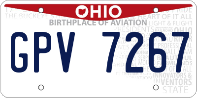 OH license plate GPV7267
