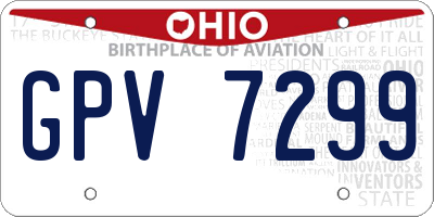 OH license plate GPV7299