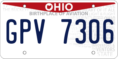 OH license plate GPV7306