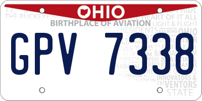 OH license plate GPV7338
