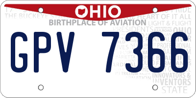 OH license plate GPV7366