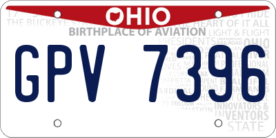 OH license plate GPV7396