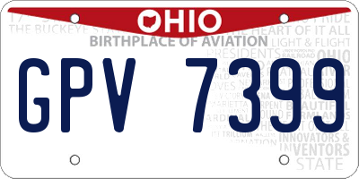 OH license plate GPV7399