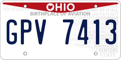 OH license plate GPV7413