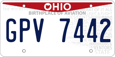 OH license plate GPV7442