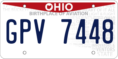 OH license plate GPV7448