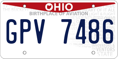 OH license plate GPV7486