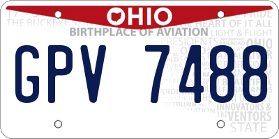 OH license plate GPV7488