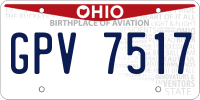 OH license plate GPV7517