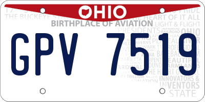 OH license plate GPV7519