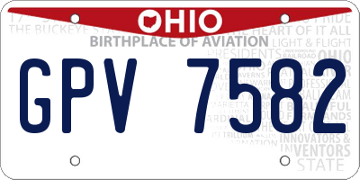 OH license plate GPV7582