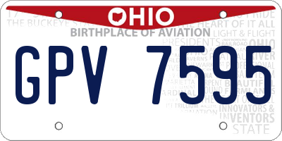 OH license plate GPV7595