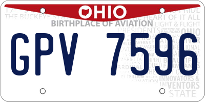 OH license plate GPV7596