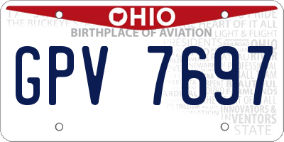 OH license plate GPV7697
