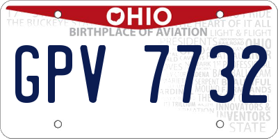 OH license plate GPV7732