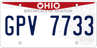 OH license plate GPV7733