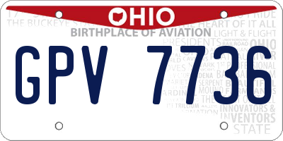 OH license plate GPV7736