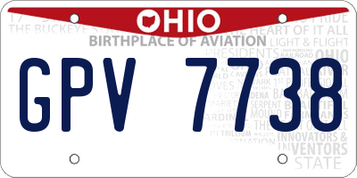 OH license plate GPV7738