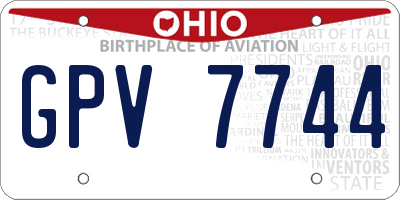 OH license plate GPV7744