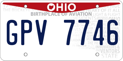 OH license plate GPV7746