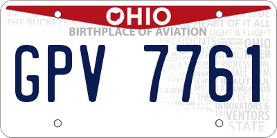 OH license plate GPV7761