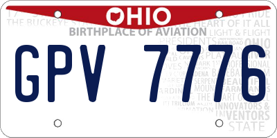 OH license plate GPV7776