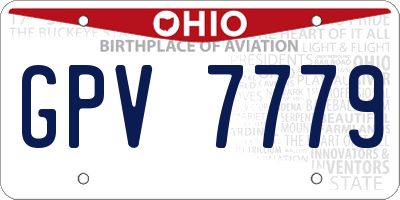 OH license plate GPV7779
