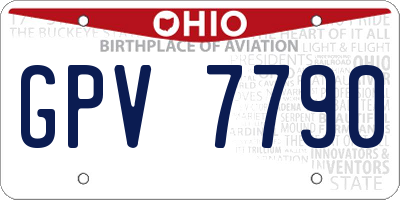 OH license plate GPV7790