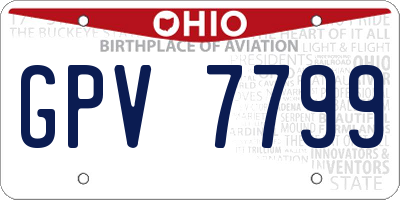 OH license plate GPV7799