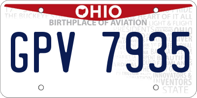 OH license plate GPV7935