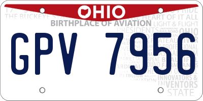 OH license plate GPV7956