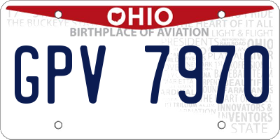 OH license plate GPV7970