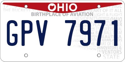 OH license plate GPV7971