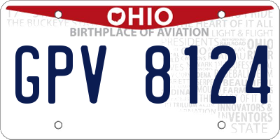OH license plate GPV8124
