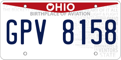 OH license plate GPV8158