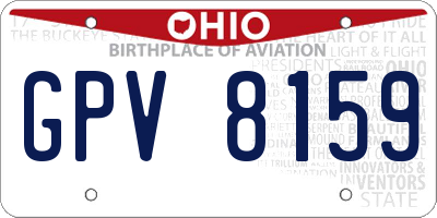 OH license plate GPV8159