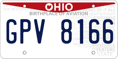 OH license plate GPV8166