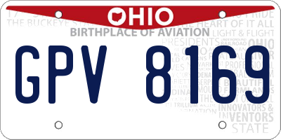OH license plate GPV8169