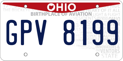 OH license plate GPV8199