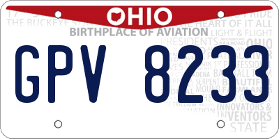 OH license plate GPV8233